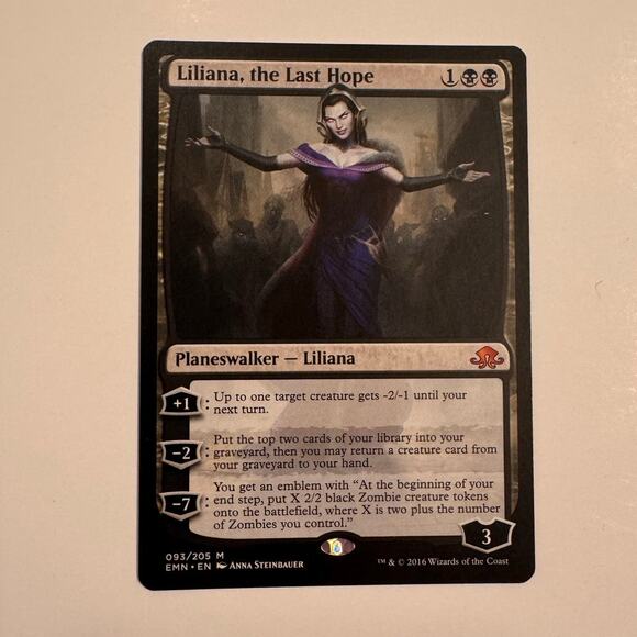 MTG Liliana, The Last Hope Magic The Gathering 2016 Near Mint 093/205 - Picture 1 of 2